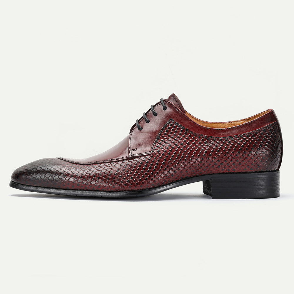 Men's Pointed-Toe Business Casual Leather Shoes – Breathable Dress Shoes for All Seasons