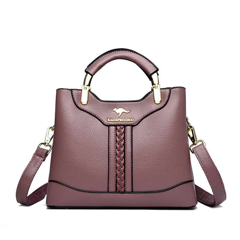 Women's Large Capacity Crossbody Shoulder Tote Bag – PU Leather Woven Texture Everyday Handbag | Sarah Express