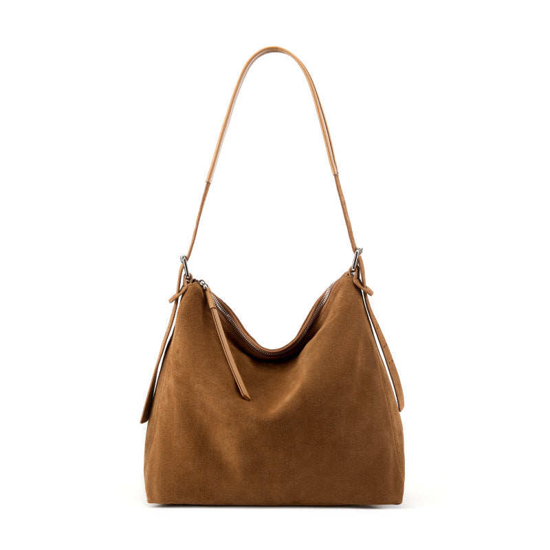 Women's Genuine Leather Underarm Tote Bag – Retro Dumpling Style Shoulder Bag | Sarah Express