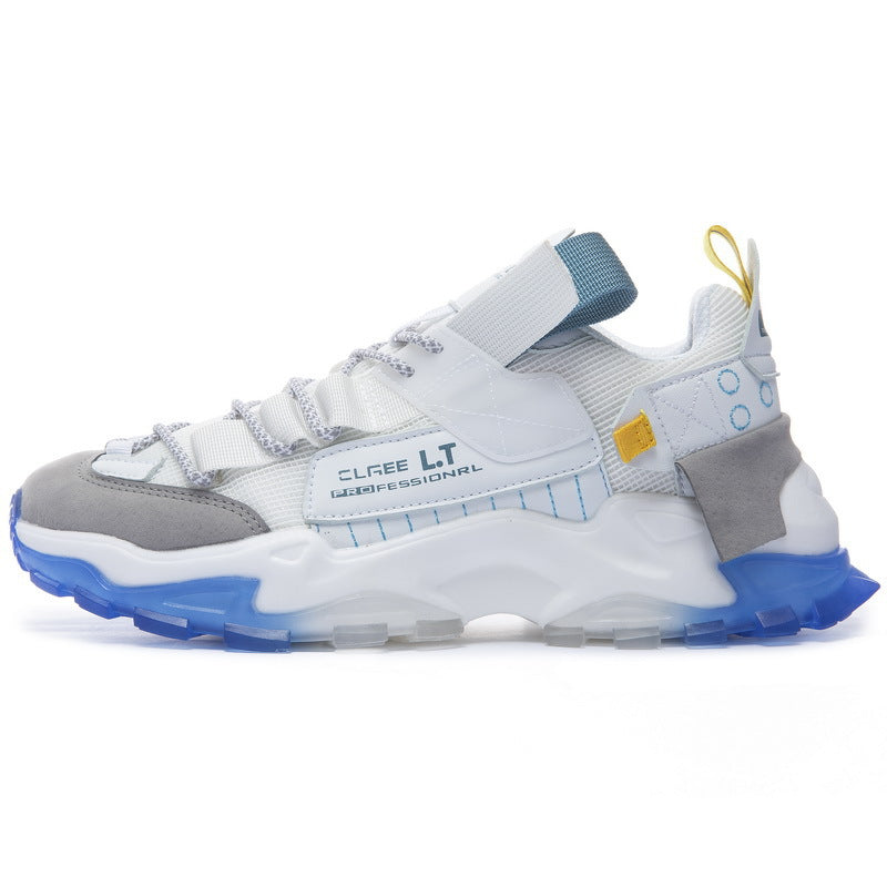 Men's Breathable Mesh Casual Sneakers – Lace-Up Low-Top Rubber Sole Everyday Shoes