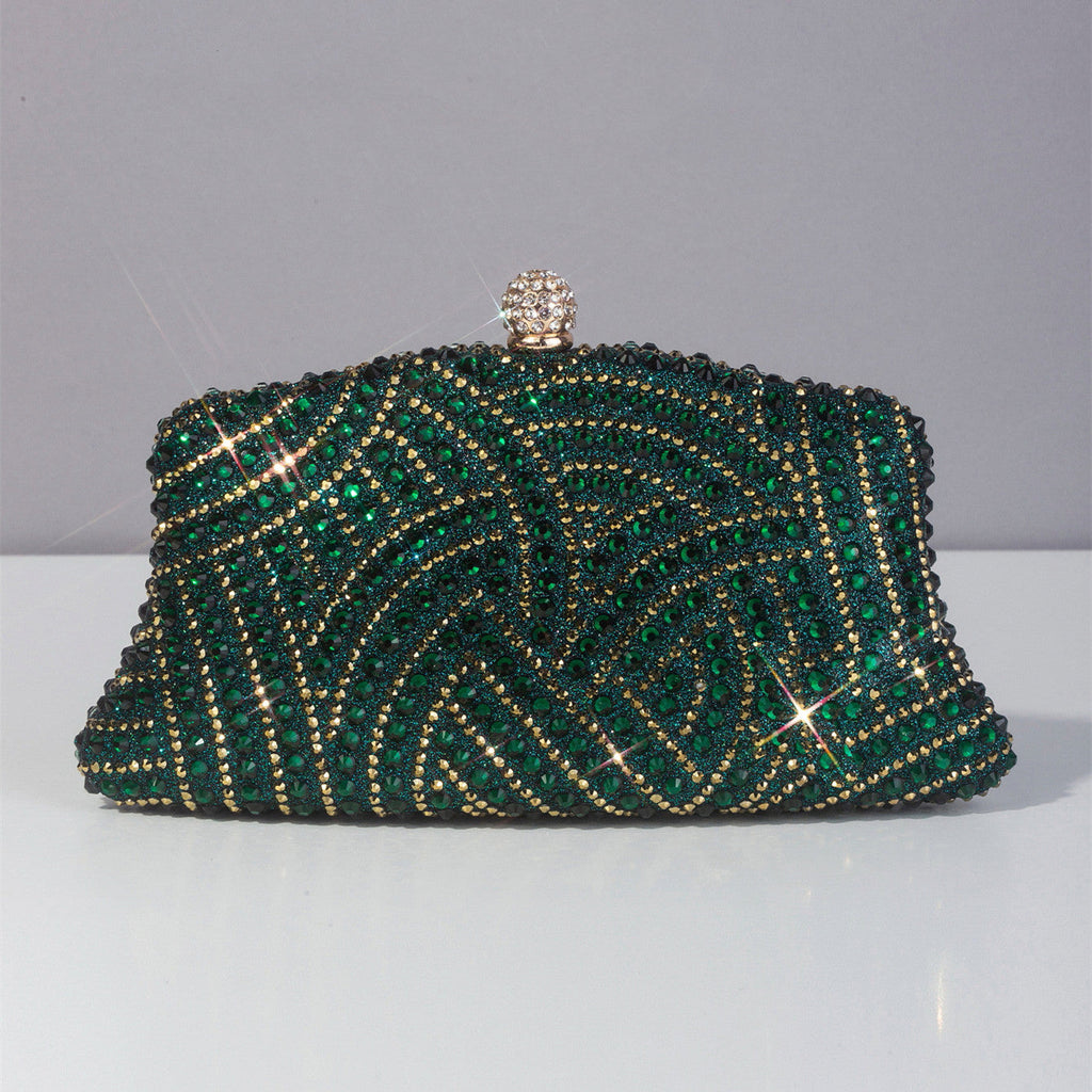 Elegant Rhinestone Evening Clutch - Premium Crystal Embellished Evening Bag for Women