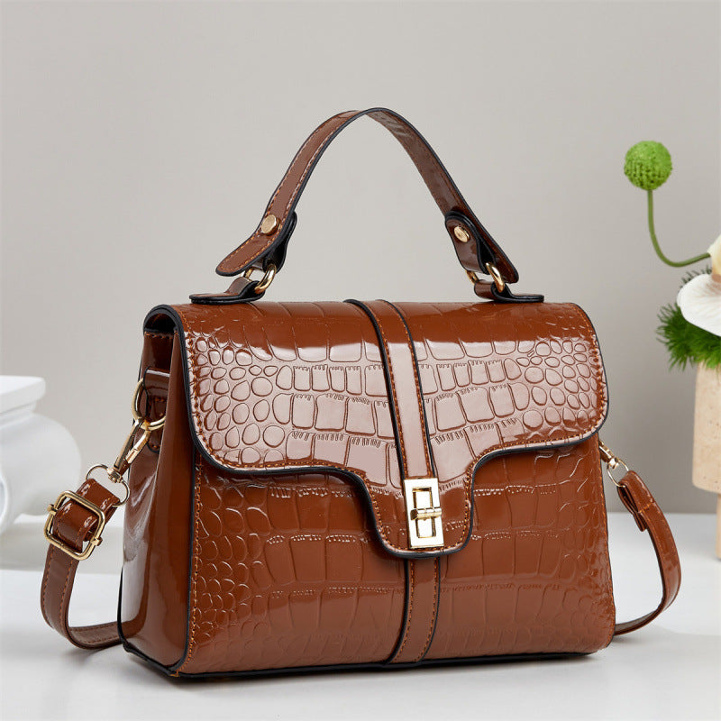 Women's PU Leather Crossbody Bag – Retro Flap Shoulder Bag with Multiple Compartments