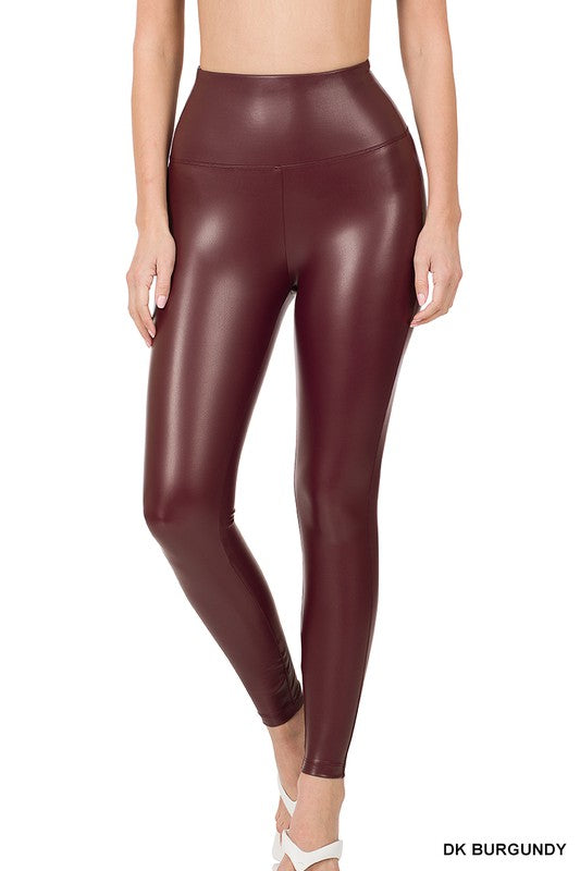 High-Rise Vegan Leather Leggings