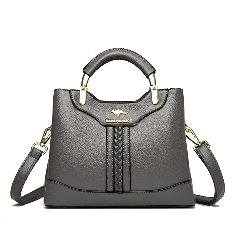 Women's Large Capacity Crossbody Shoulder Tote Bag – PU Leather Woven Texture Everyday Handbag | Sarah Express