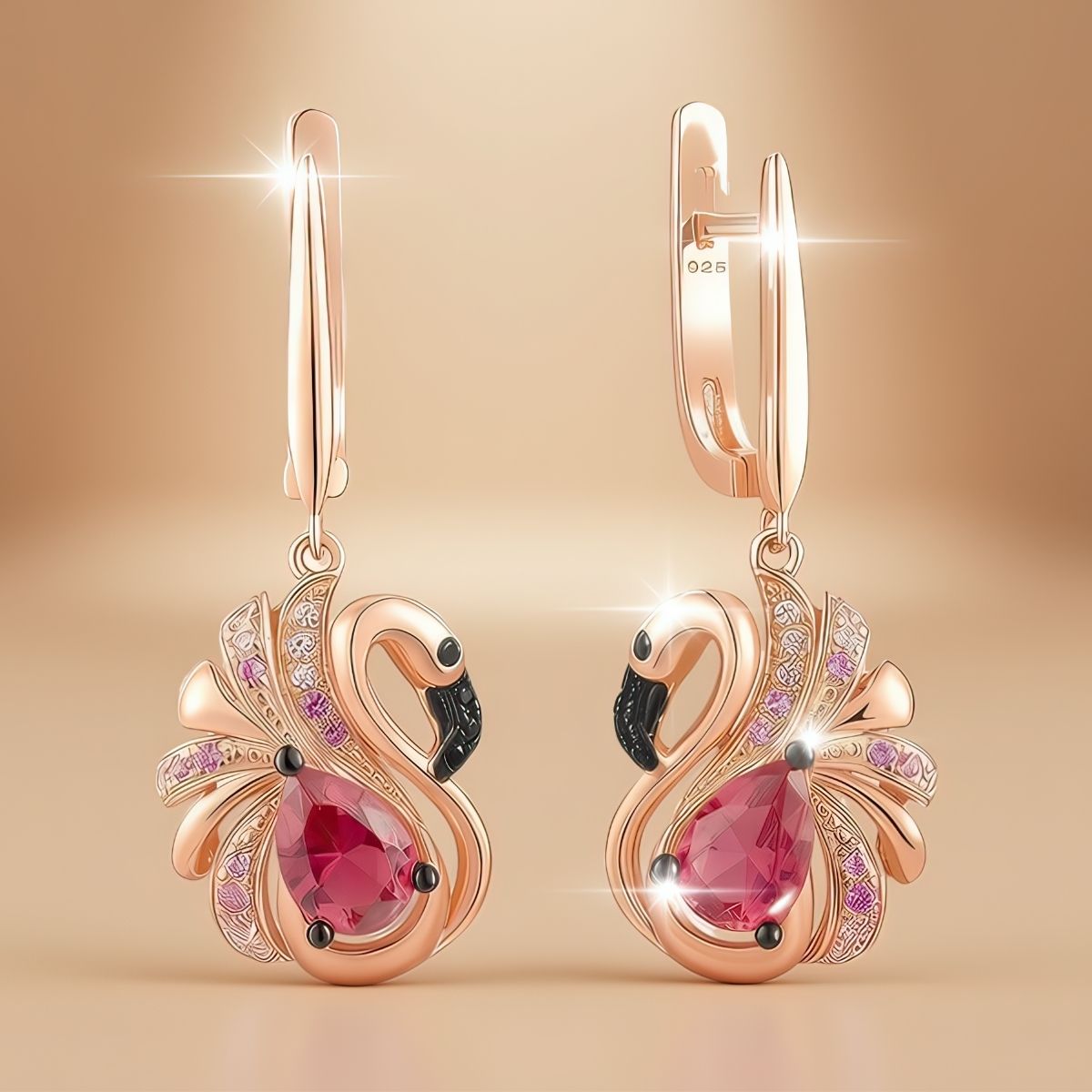 Flamingo Drop Earrings