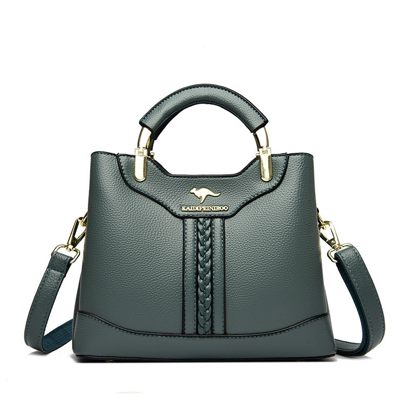 Women's Large Capacity Crossbody Shoulder Tote Bag – PU Leather Woven Texture Everyday Handbag | Sarah Express