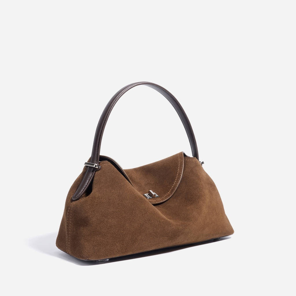 Women's Genuine Suede Leather Crossbody Bag – Minimalist Urban Style