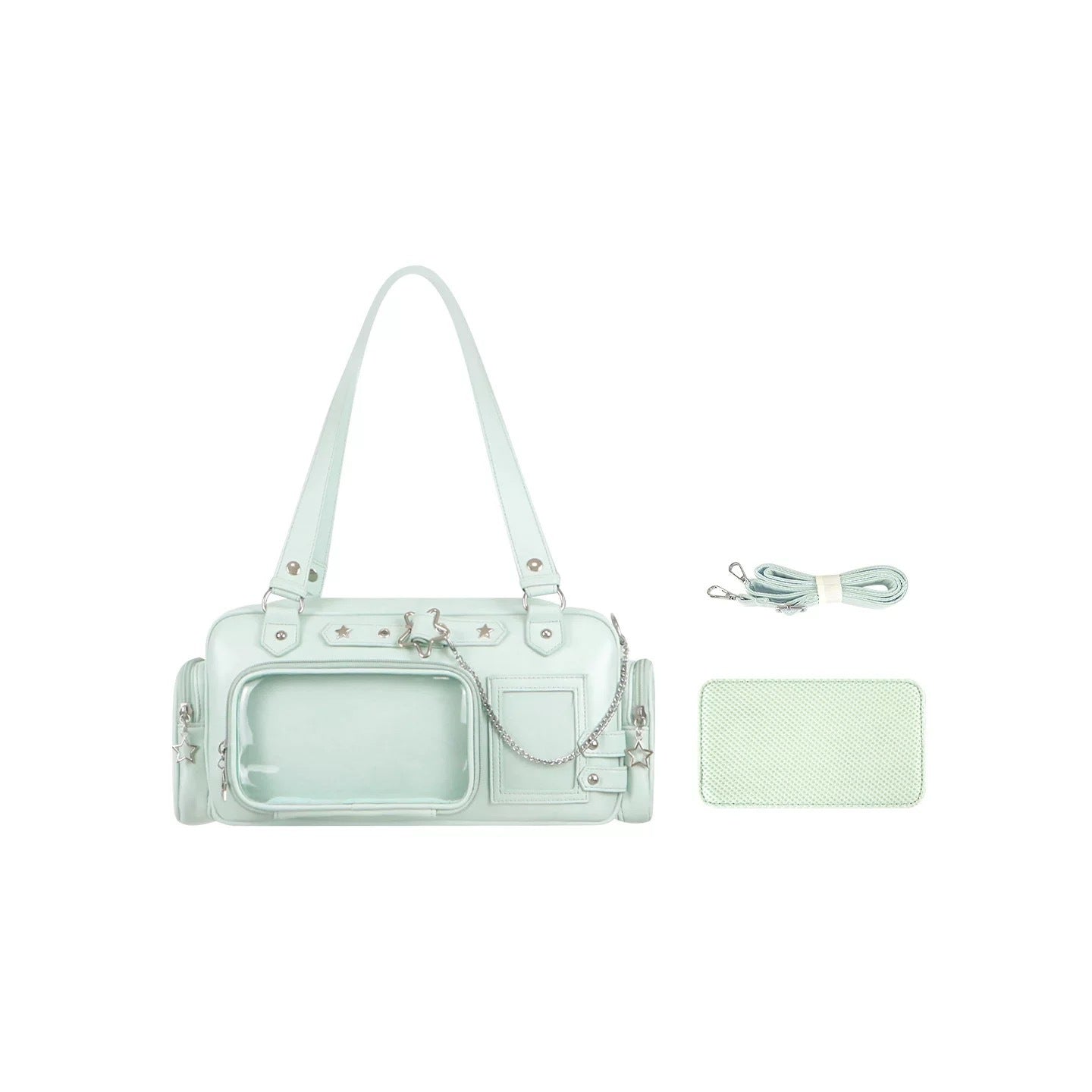 Women's PU Leather Crossbody Bag with Chain Strap & Card Holder – Streetwear Mini Shoulder Bag