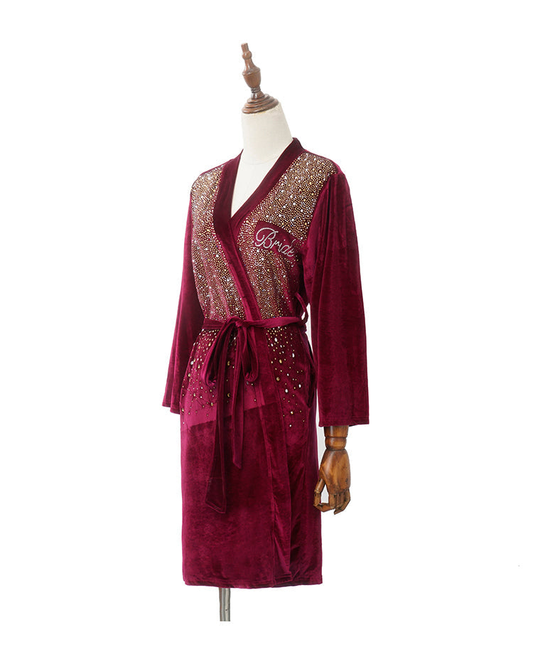 Rhinestone Satin Bridal & Bridesmaid Robe