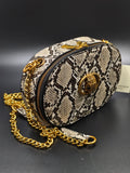 Women's Patent Leather Crossbody Bag - Compact Shoulder Bag with Adjustable Strap