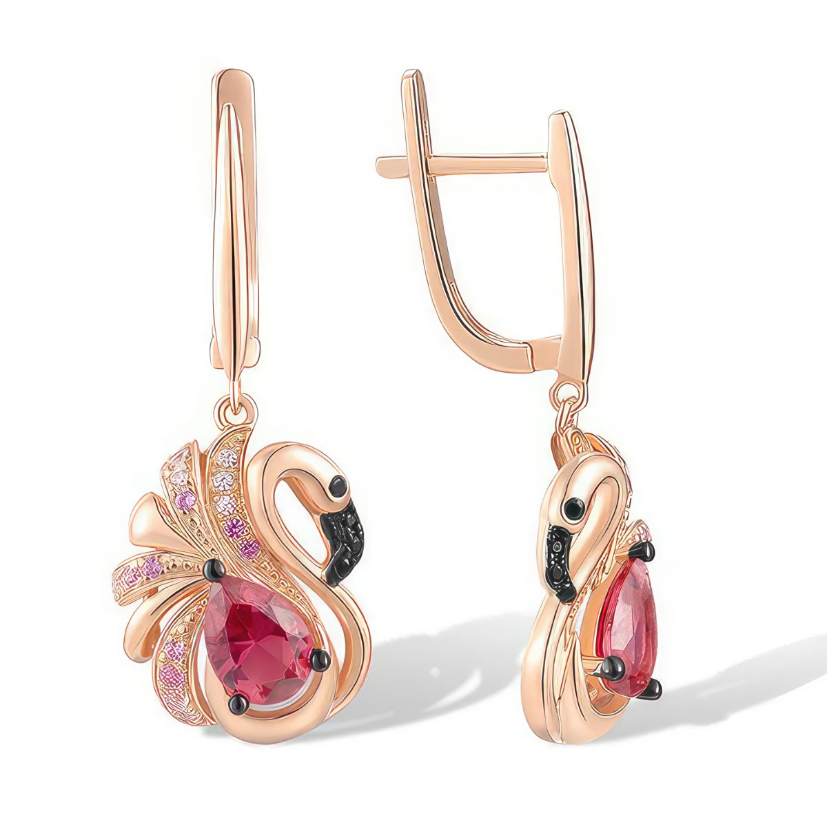 Flamingo Drop Earrings