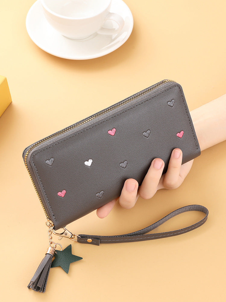 Embroidered Long Wallet
