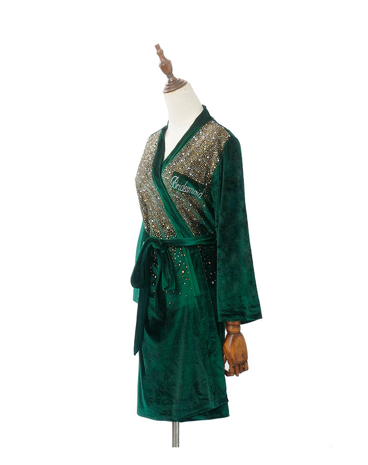 Rhinestone Satin Bridal & Bridesmaid Robe