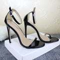 Women's Fish Mouth Stiletto Sandals | Buckle High Heel Open-Toe Heels