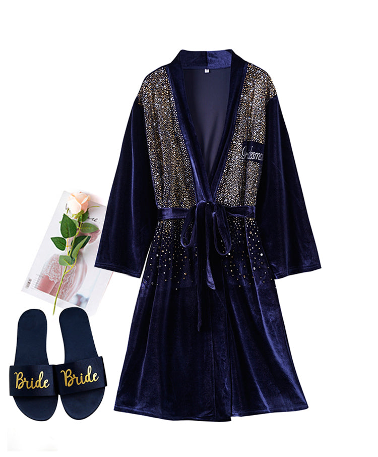 Rhinestone Satin Bridal & Bridesmaid Robe