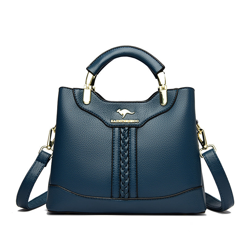 Women's Large Capacity Crossbody Shoulder Tote Bag – PU Leather Woven Texture Everyday Handbag | Sarah Express
