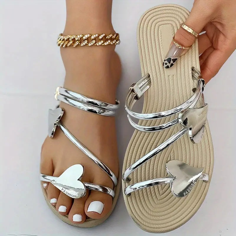 Heart Shape Flat Slippers