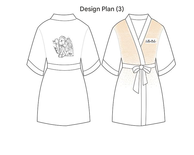 Rhinestone Satin Bridal & Bridesmaid Robe