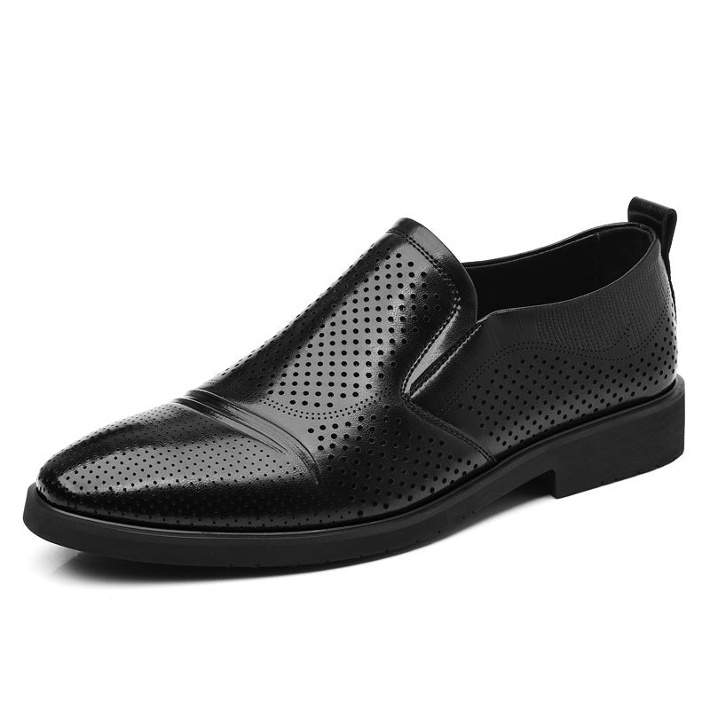 Men's Plus-Size Vintage Business Slip-On Leather Loafers