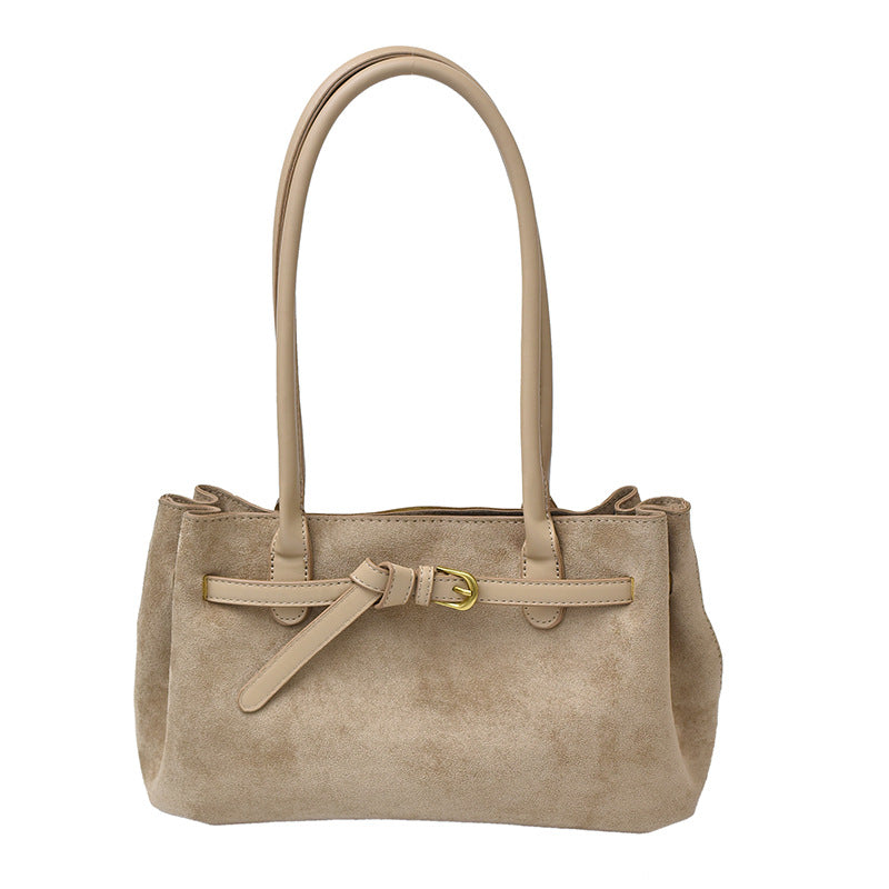 Women's Vintage Bucket Bag | PU Leather Shoulder Bag with Zipper Pocket