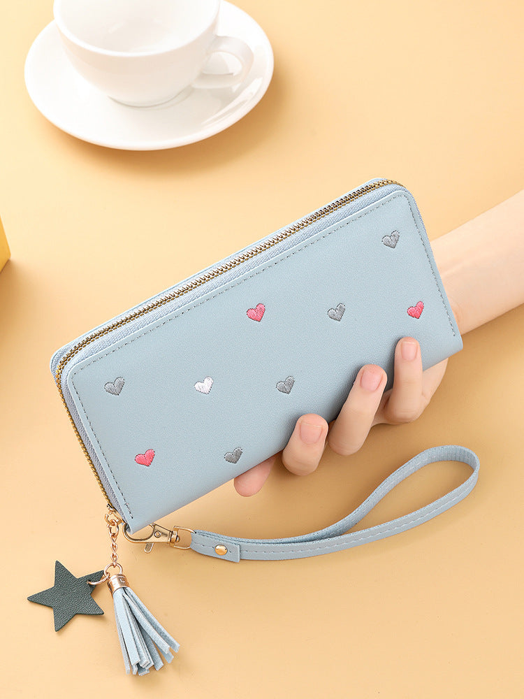 Embroidered Long Wallet