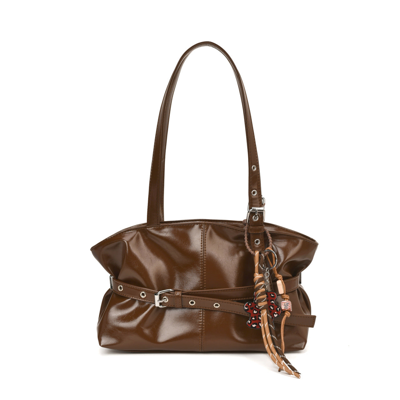 Premium Textured Oil-Waxed Leather Crossbody Bag