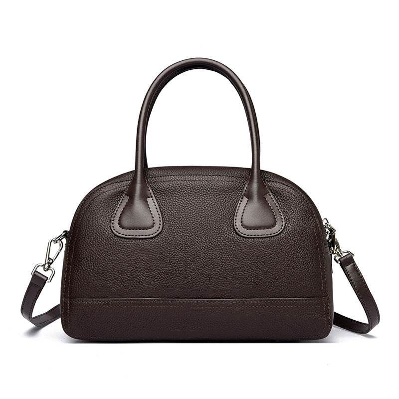 Vintage Genuine Leather Shoulder & Crossbody Bag for Women – Soft Cowhide Everyday Handbag