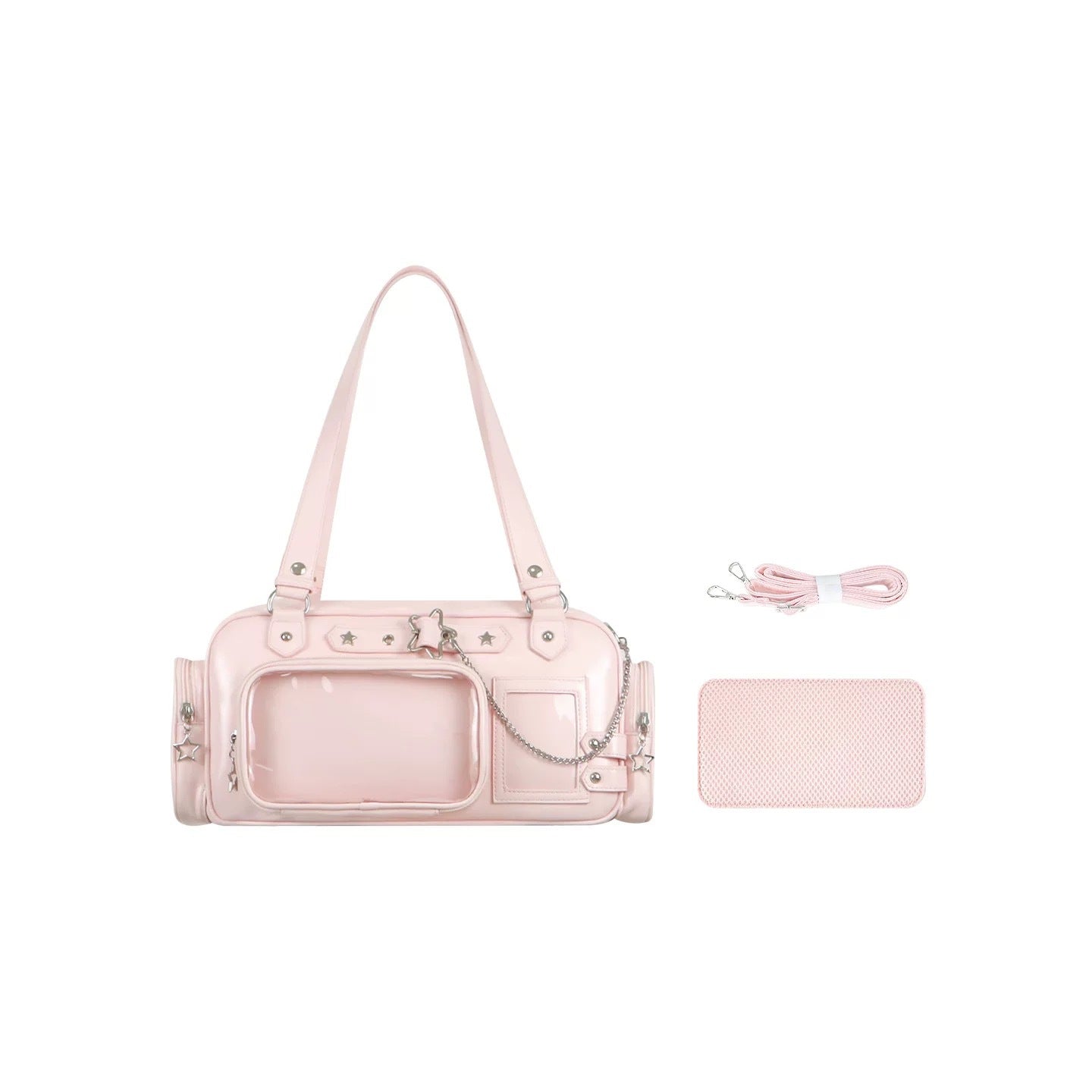 Women's PU Leather Crossbody Bag with Chain Strap & Card Holder – Streetwear Mini Shoulder Bag