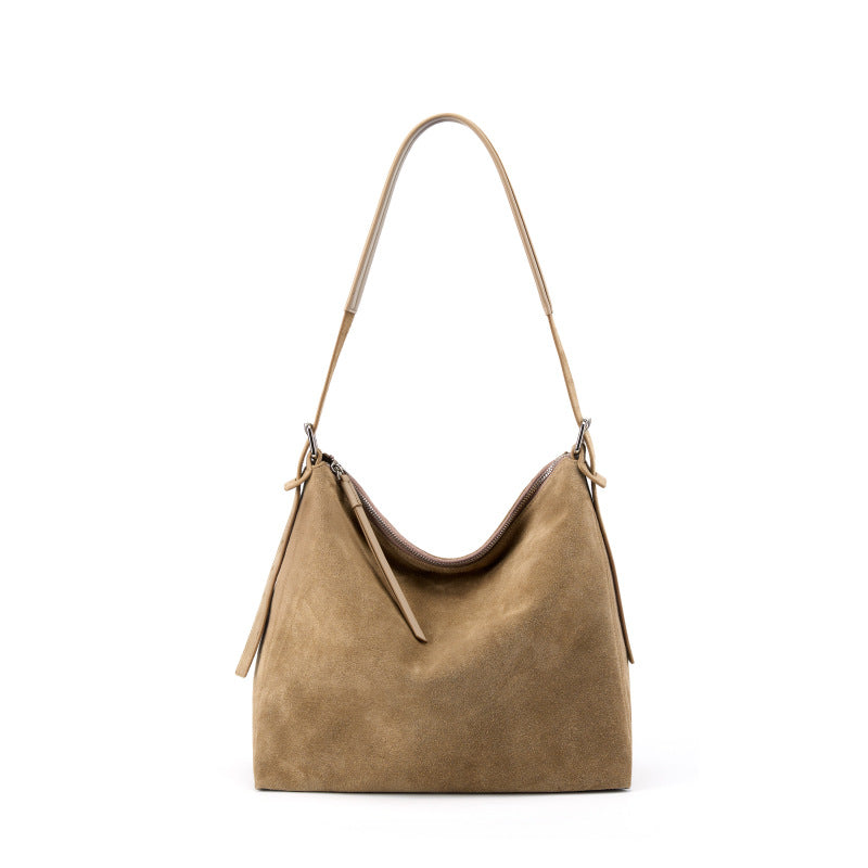 Women's Genuine Leather Underarm Tote Bag – Retro Dumpling Style Shoulder Bag | Sarah Express