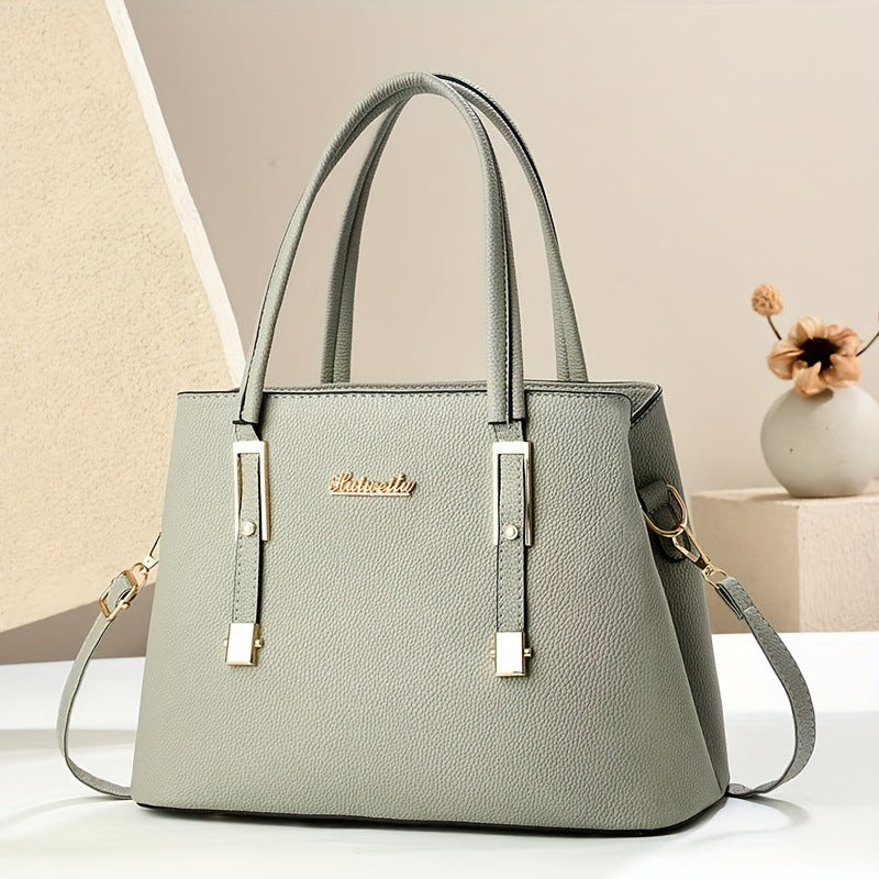 PU Leather Tote Handbag