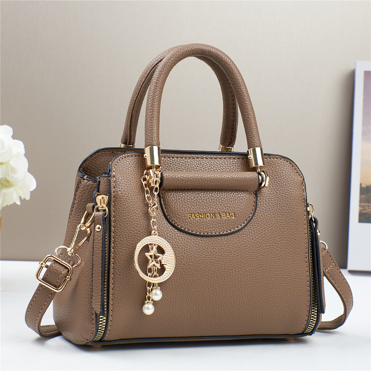 Minimalist Urban PU Leather Crossbody Bag – Light-Luxury Women's Shoulder Bag