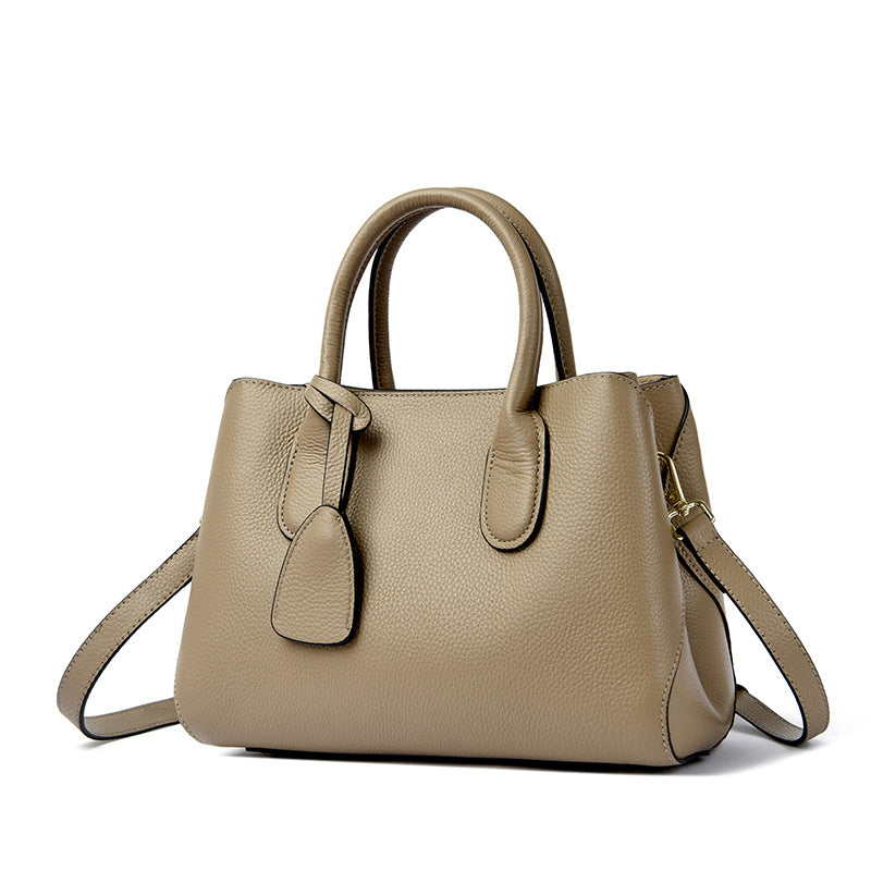 Multifunctional Genuine Leather Tote Bag – Work & Commute | Black, Red, Khaki