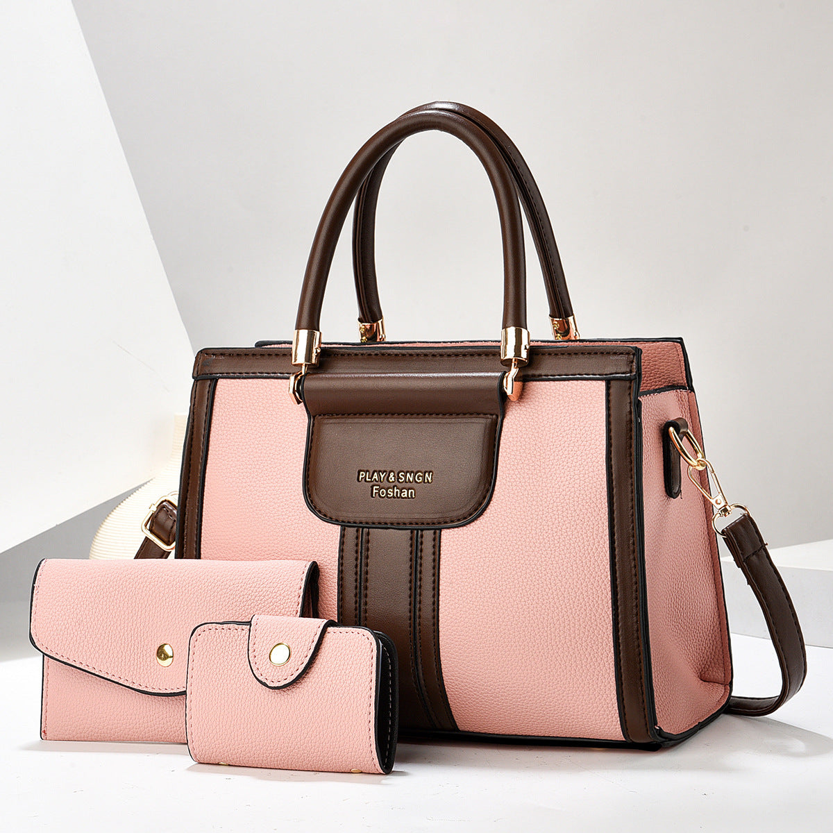 Women's Versatile Summer Tote Bag – Multi-Pocket PU Leather Crossbody Set