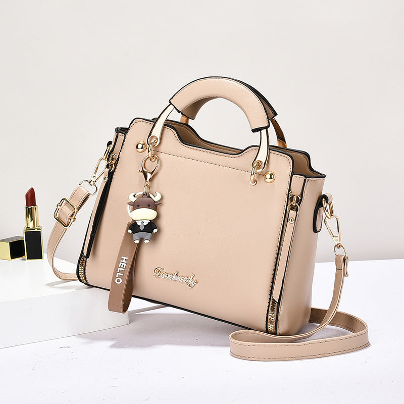 Women's PU Leather Crossbody Bag – Urban Minimalist Shoulder Bag with Zipper Pocket