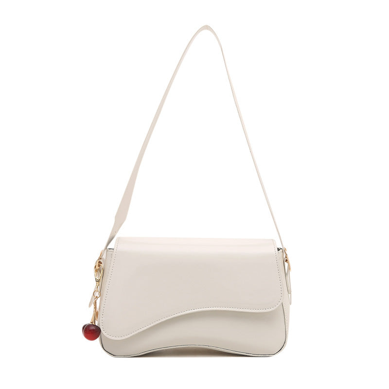 Small Square PU Leather Shoulder Bag | Work & Commute Underarm Bag