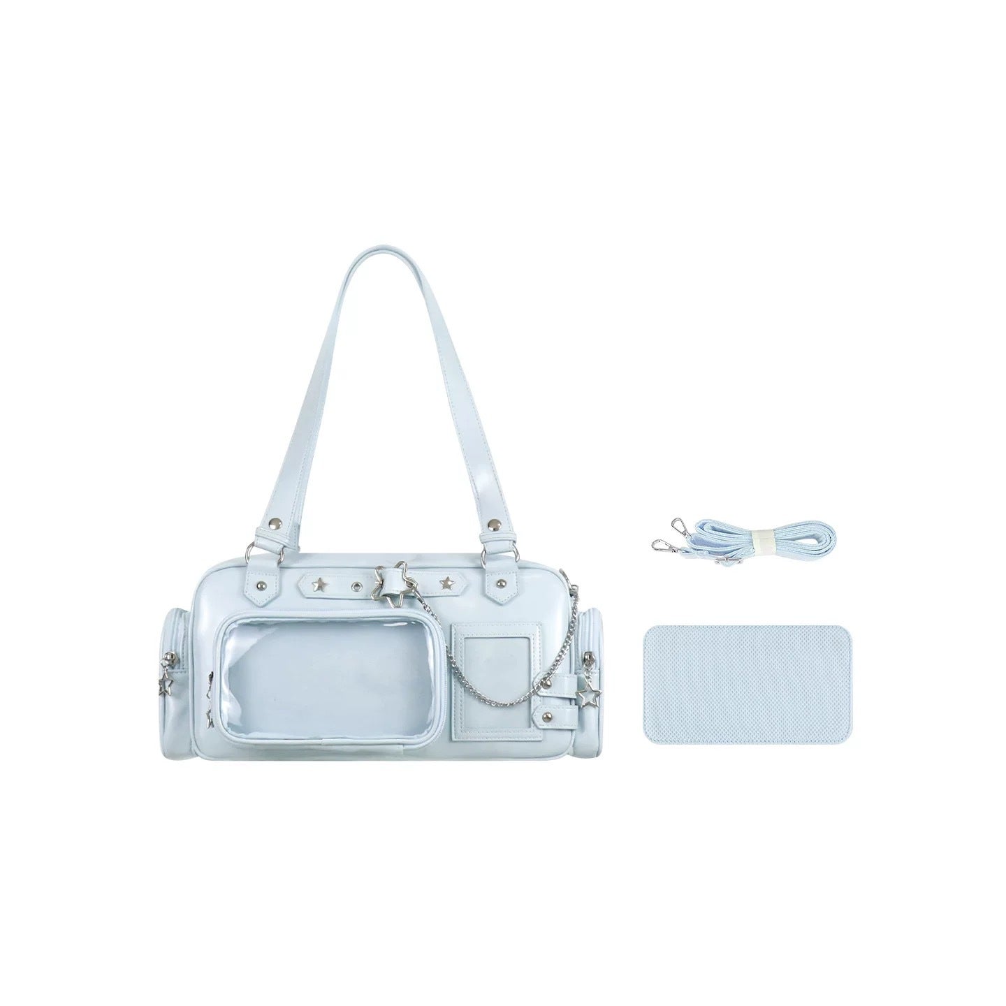 Women's PU Leather Crossbody Bag with Chain Strap & Card Holder – Streetwear Mini Shoulder Bag