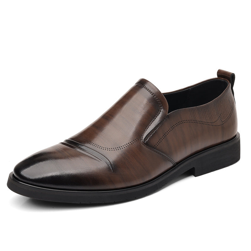 Men's Plus-Size Vintage Business Slip-On Leather Loafers