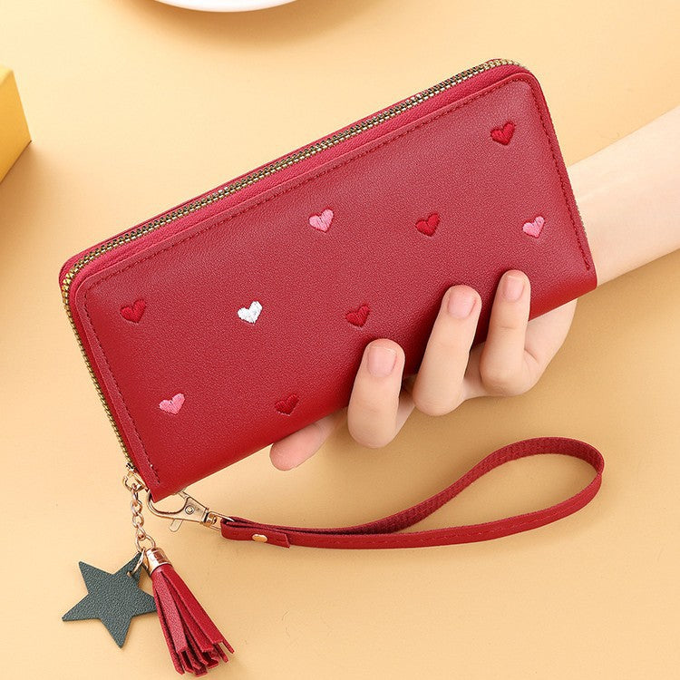 Embroidered Long Wallet