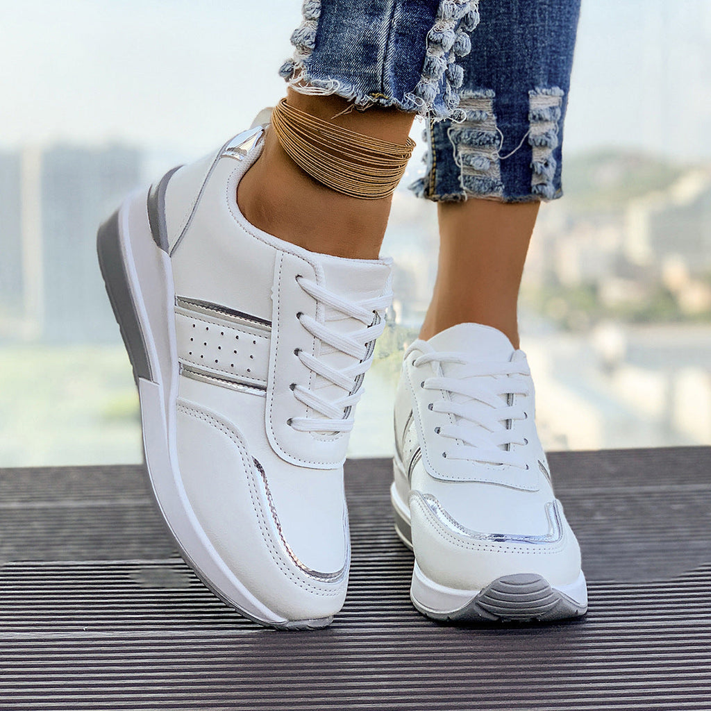 Women's Chunky Platform Sneakers | Color-Block Casual Fashion Shoes
