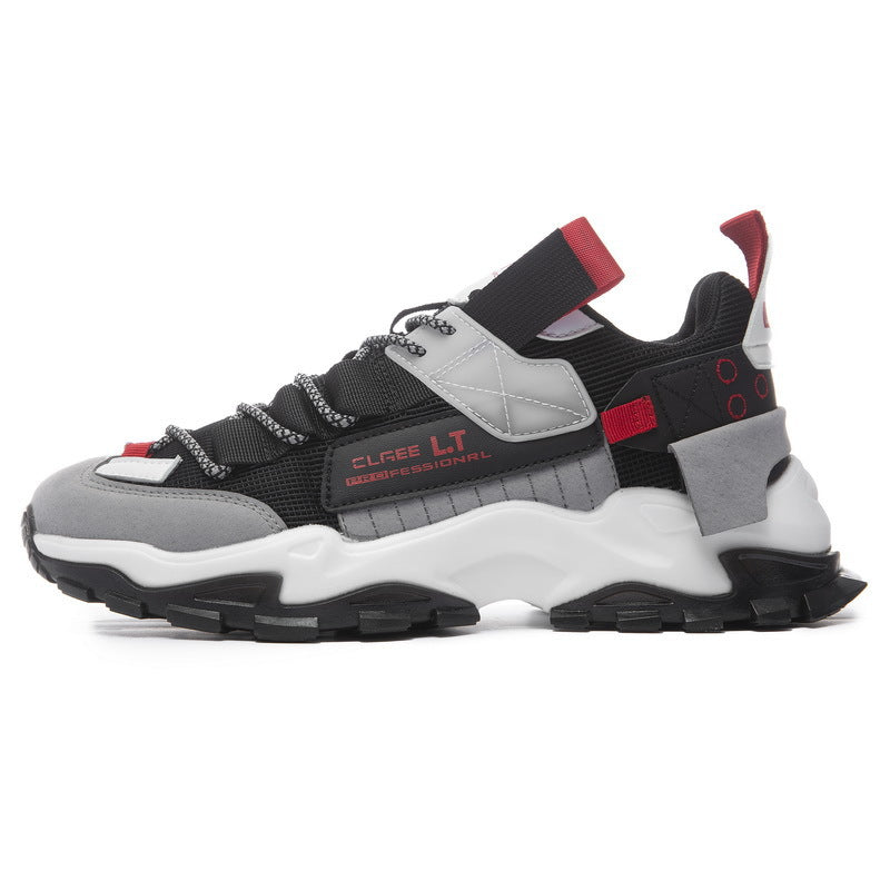 Men's Breathable Mesh Casual Sneakers – Lace-Up Low-Top Rubber Sole Everyday Shoes