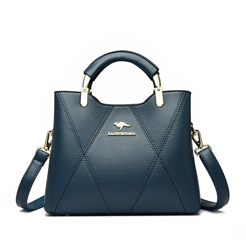 Women's High-Capacity Tote Bag & Shoulder Bag – PU Leather Plaid Crossbody Handbag