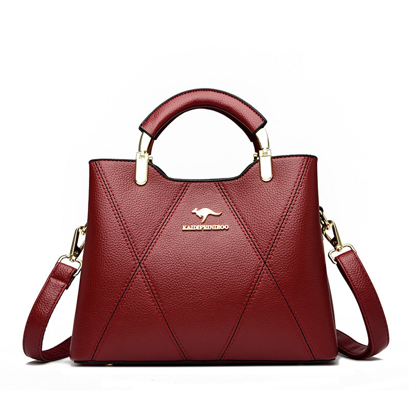 Women's High-Capacity Tote Bag & Shoulder Bag – PU Leather Plaid Crossbody Handbag