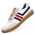 Men's Leather Height-Boosting Sneakers with Rubber Sole - Casual Elevator Shoes