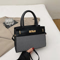 Women's Retro Color-Block Crossbody Bucket Bag – PU Leather Shoulder Bag