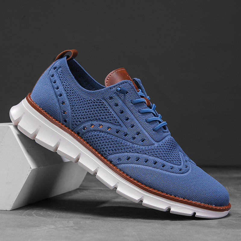 Men's Breathable Mesh Lightweight Casual Sneakers - Slip-On Walking Shoes