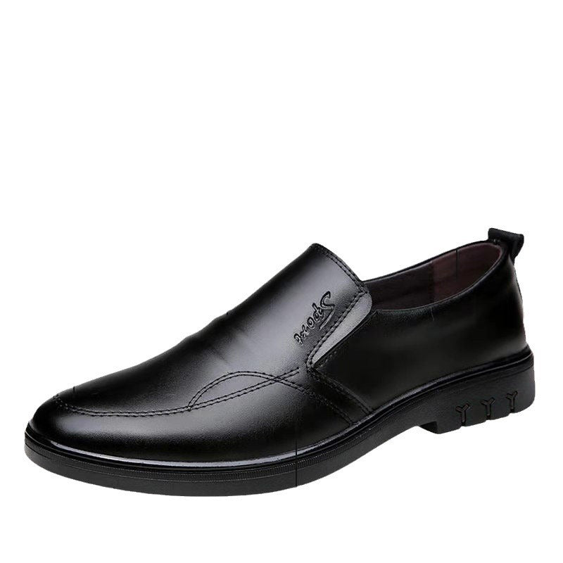 Men's Breathable Slip-On Business Casual Leather Shoes