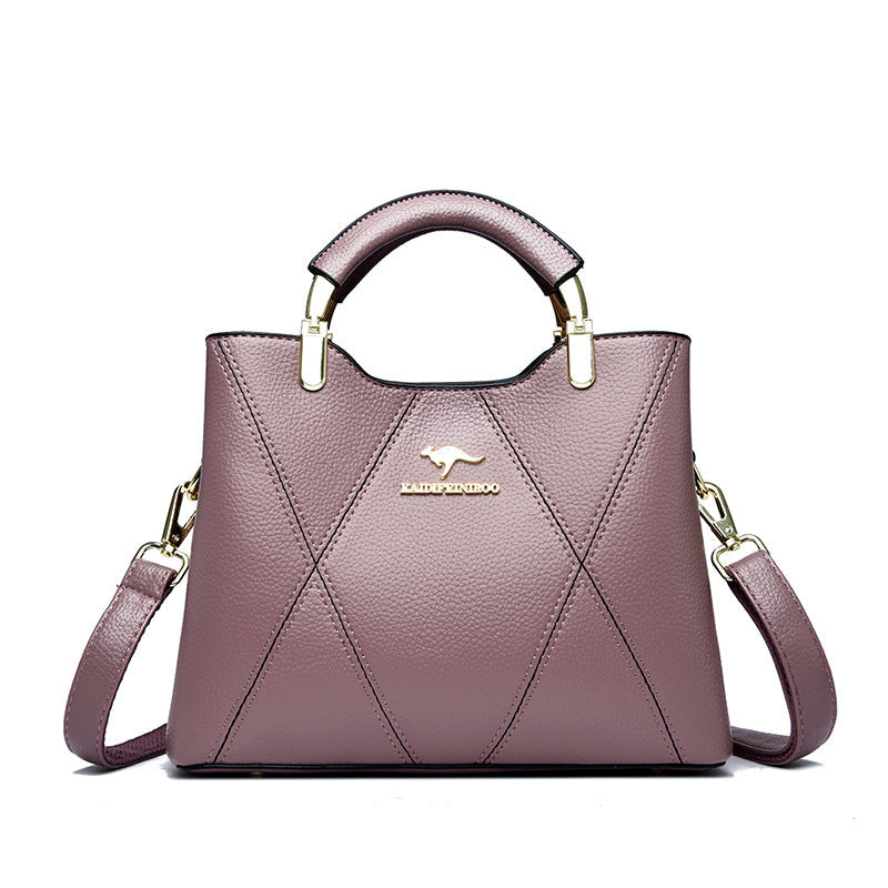 Women's High-Capacity Tote Bag & Shoulder Bag – PU Leather Plaid Crossbody Handbag