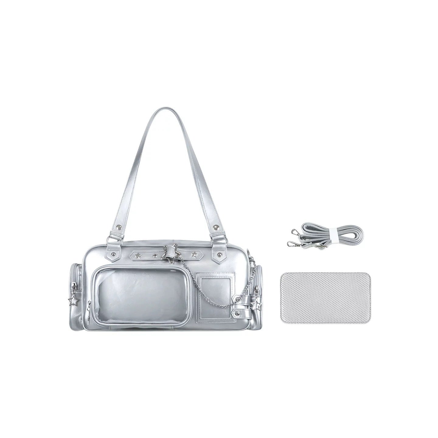 Women's PU Leather Crossbody Bag with Chain Strap & Card Holder – Streetwear Mini Shoulder Bag