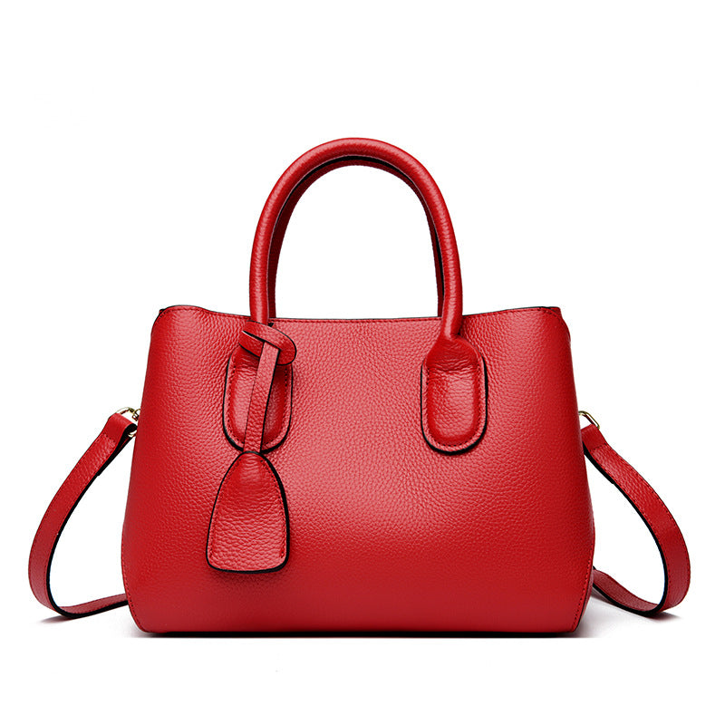 Multifunctional Genuine Leather Tote Bag – Work & Commute | Black, Red, Khaki