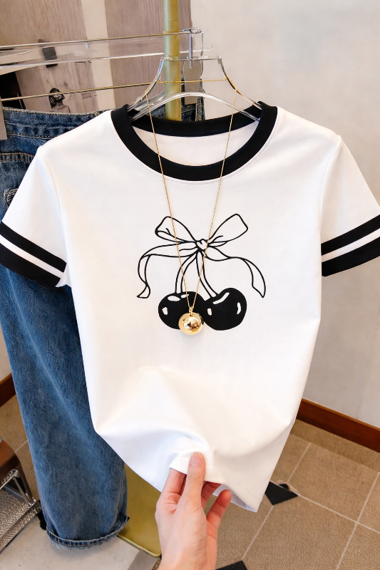 Cherry Bow Graphic T-Shirt